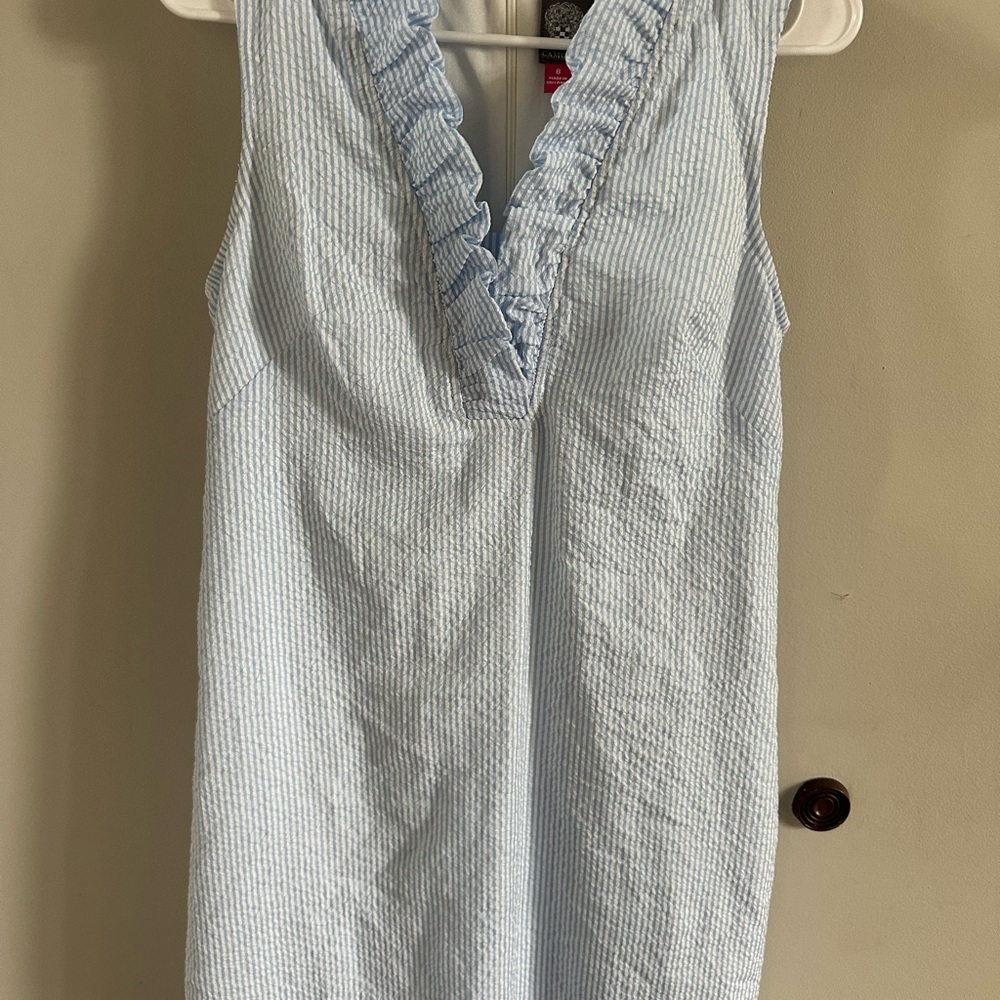 Vince Camuto Sky Blue Ruffle Blouse